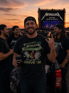 Metallica August 2020 Encore Drive-In Nights Series Pandemic Era Tee Shirt Sz XL